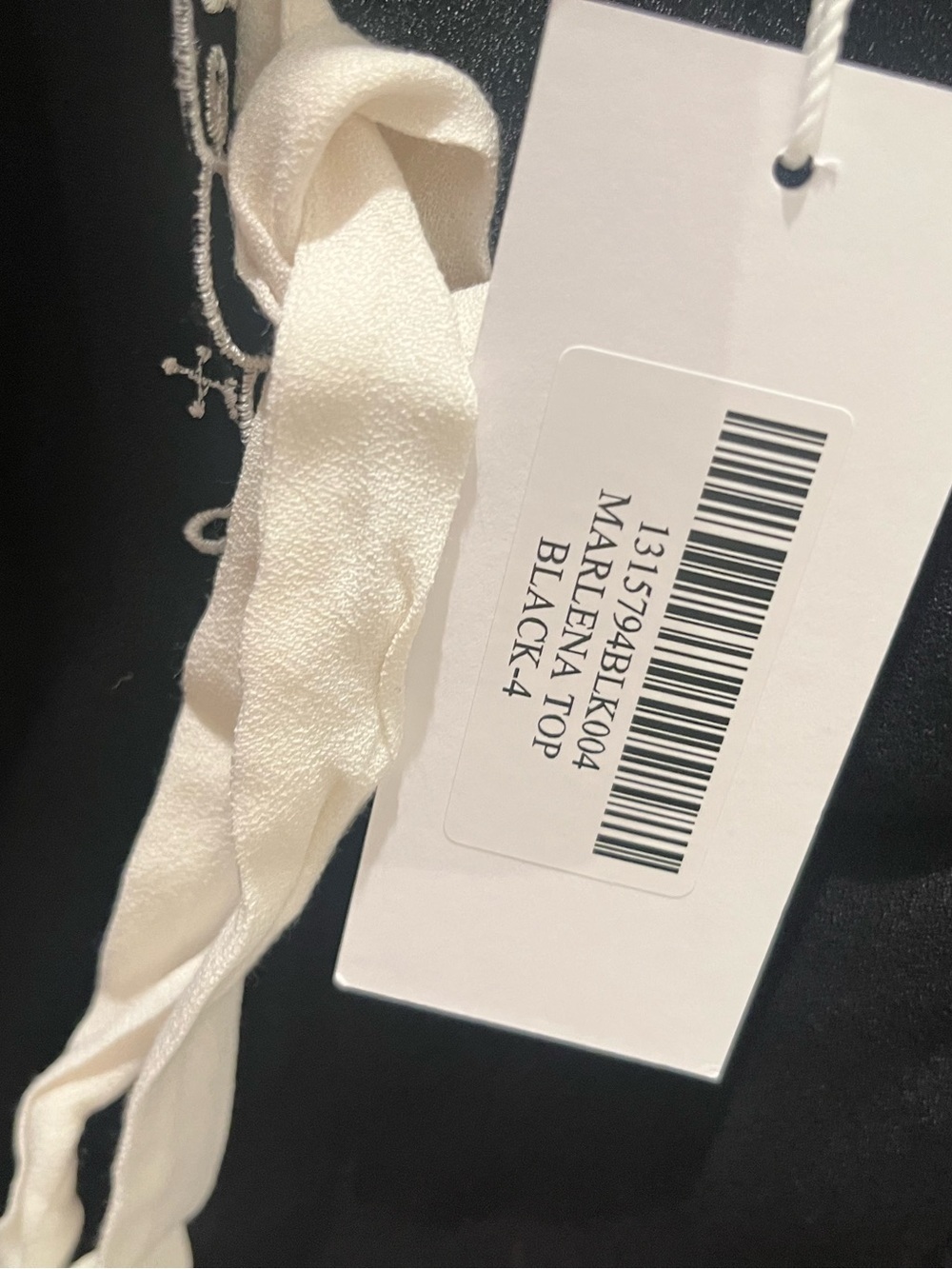 NWT Reformation Marlena Floral Trim Top Black White 4 - Picture 6 of 7